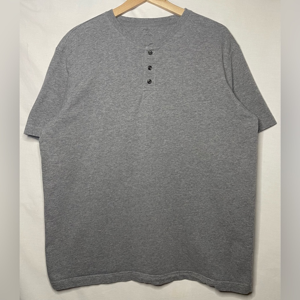 Sonoma Gray Henley Short Sleeve Tee